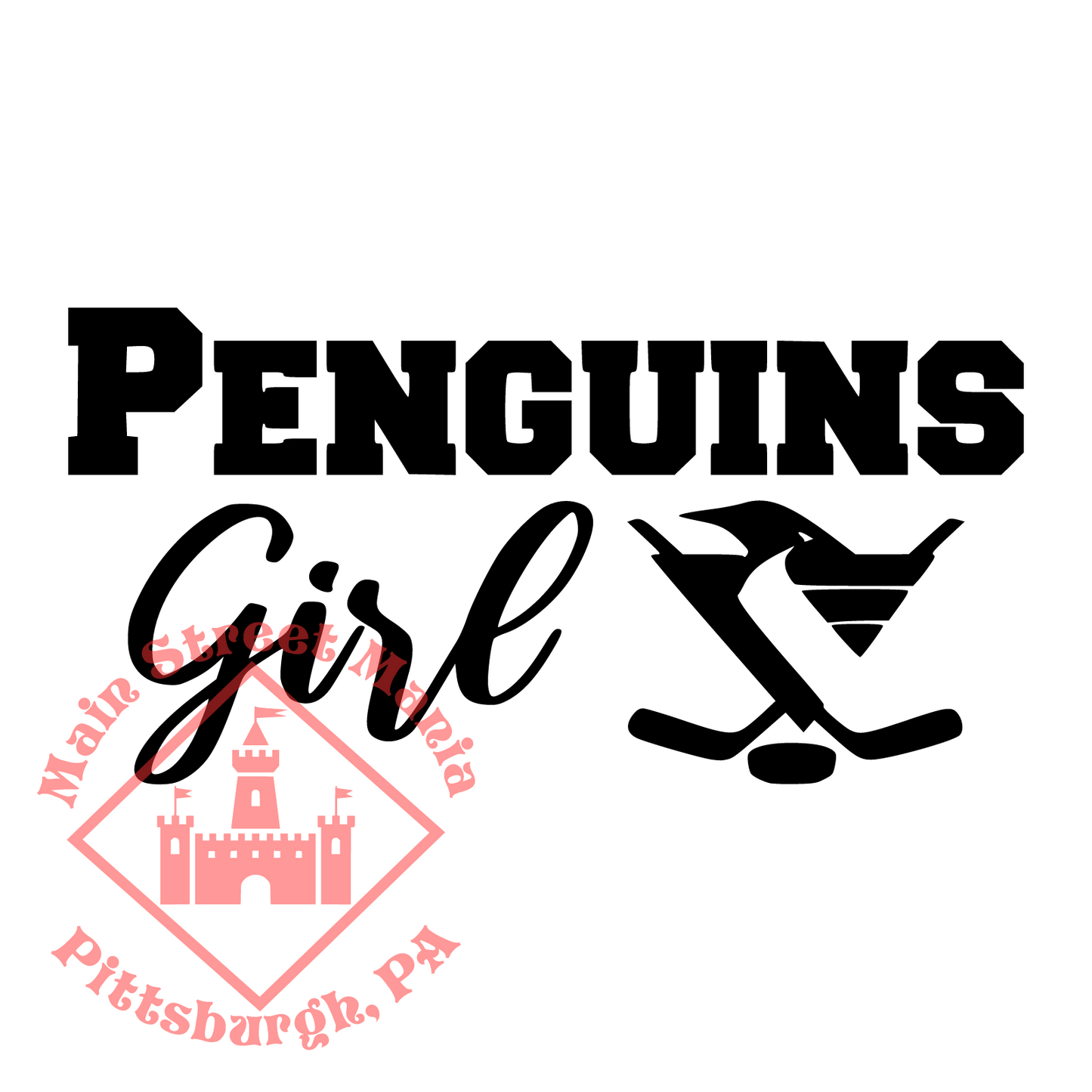 Penguins Girl Sticker Decal