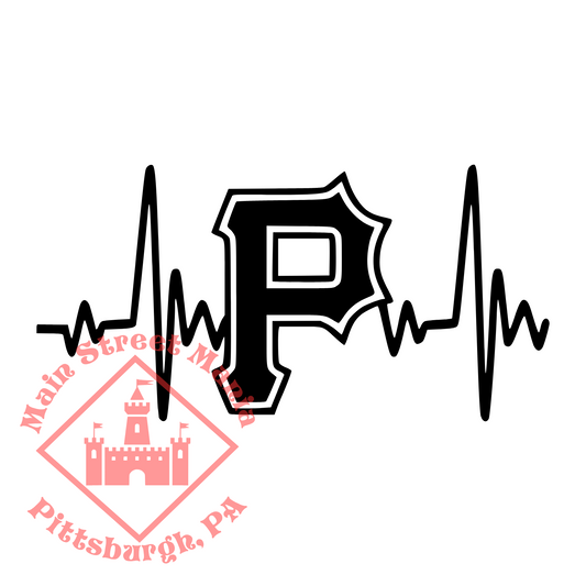 Pirates Heartbeat Sticker Decal