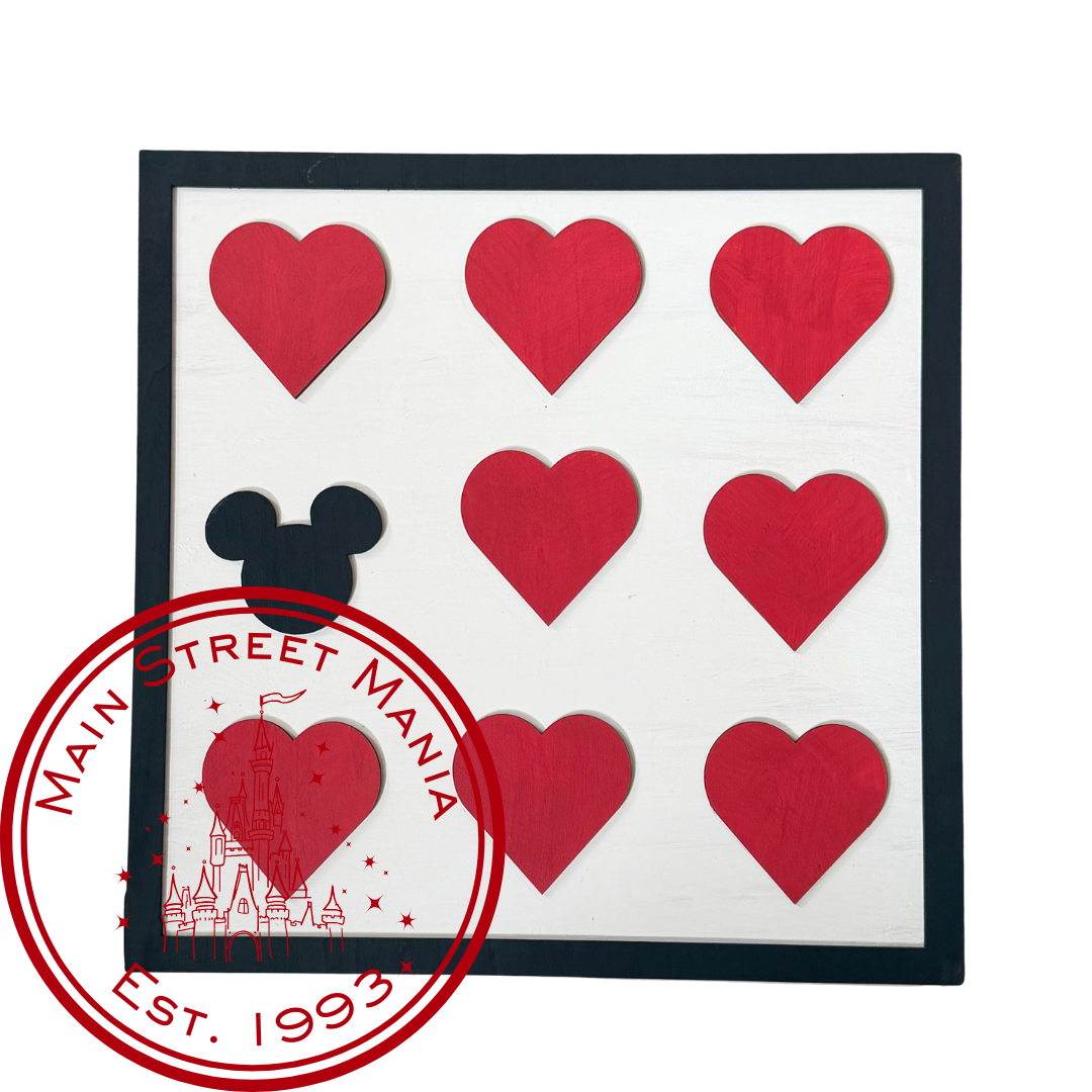 Mickey Tic Tac Toe Love Sign