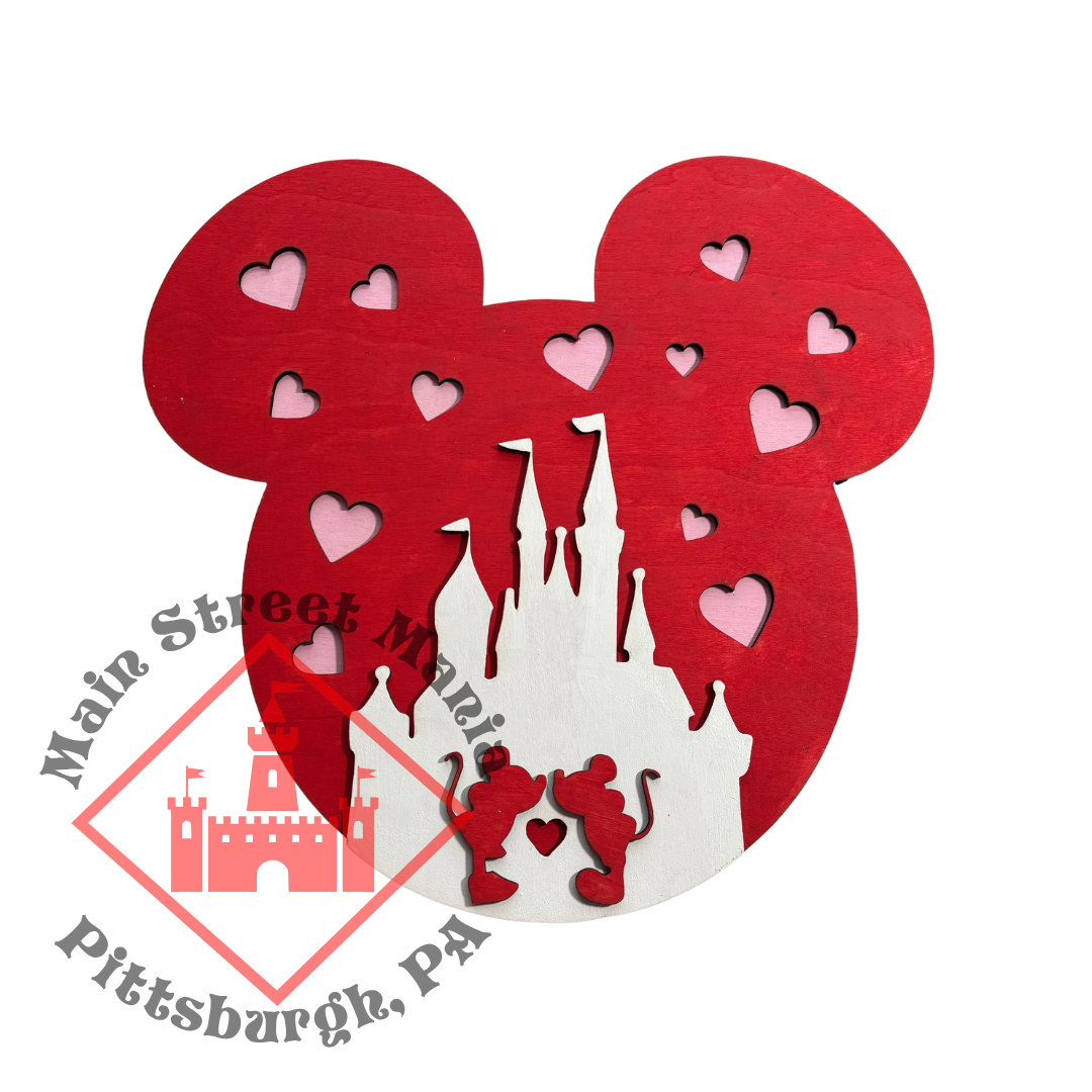Valentine Mickey Castle Sign
