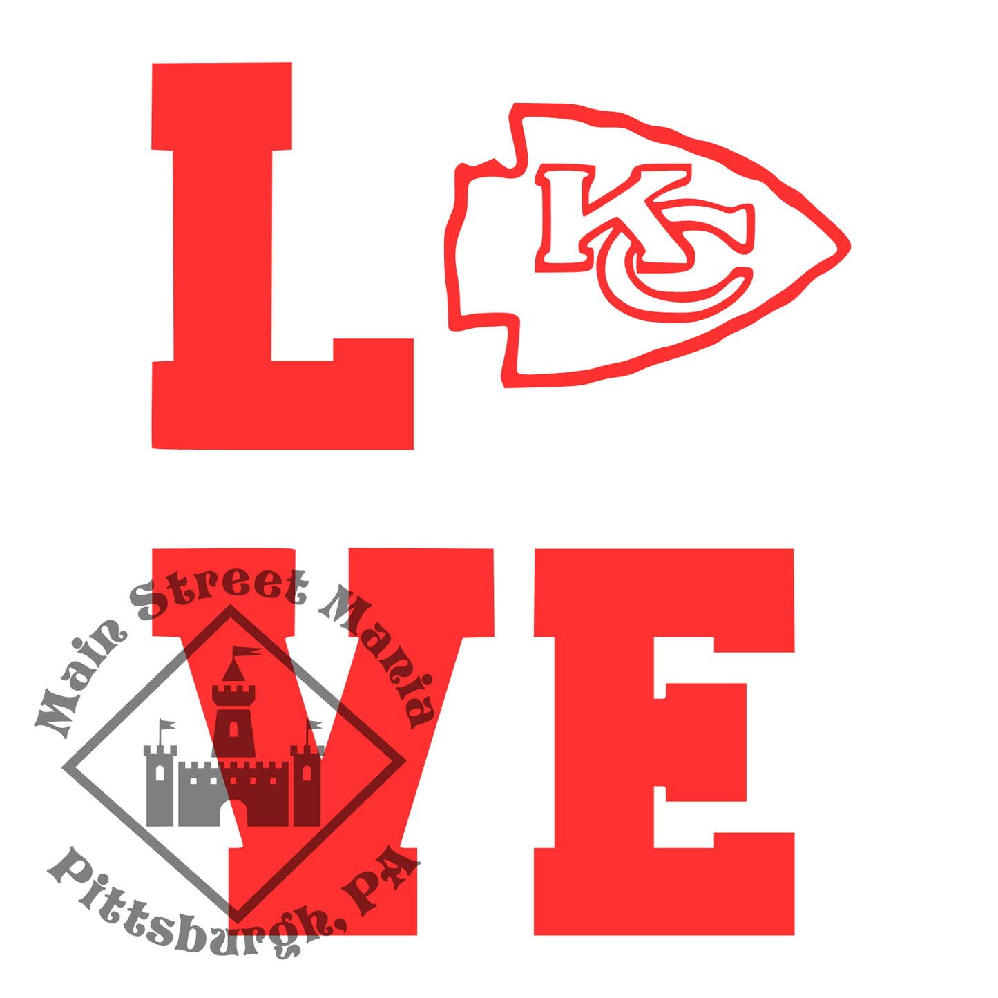 Chiefs Love Sticker Decal