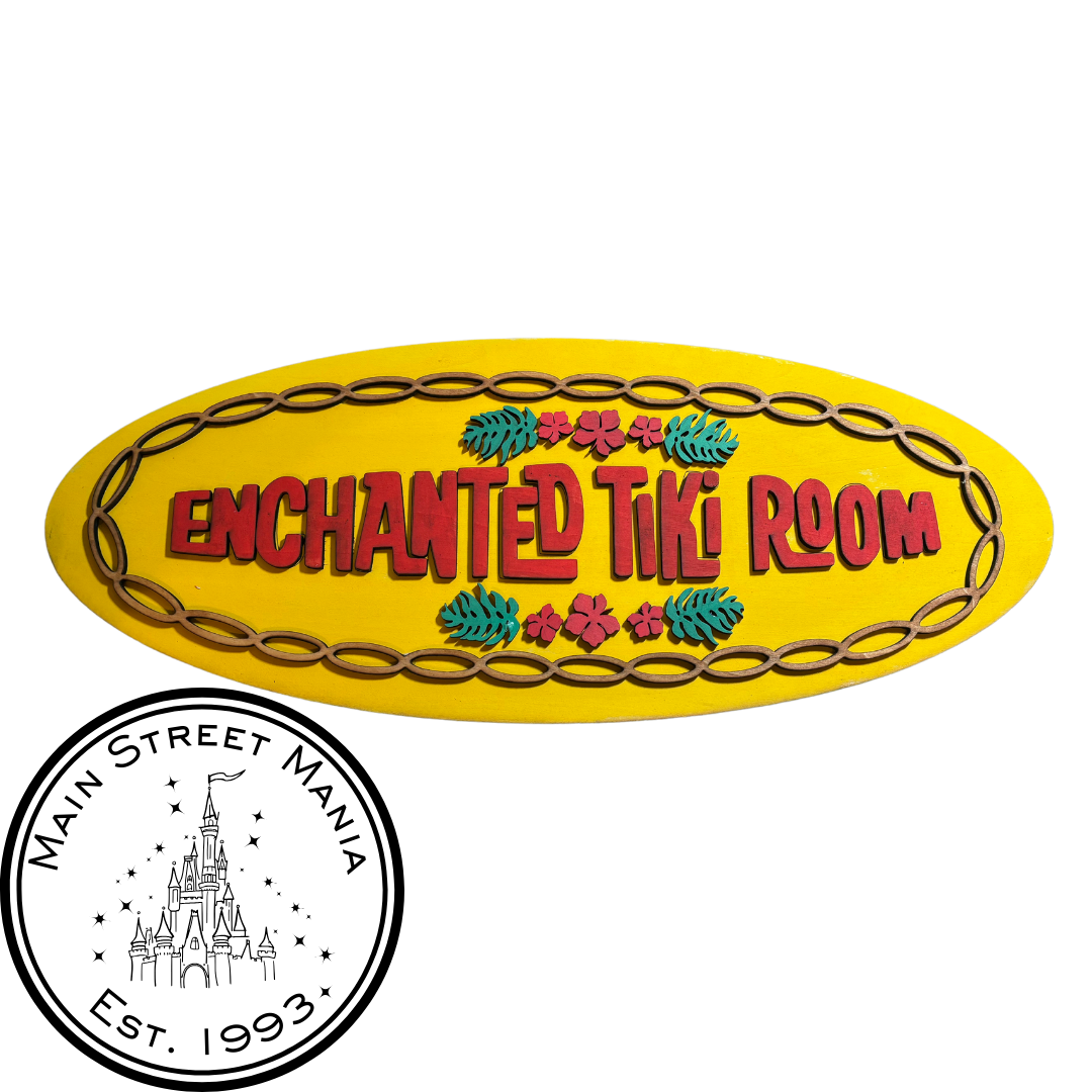 Enchanted Tiki Room Replica Attraction Sign