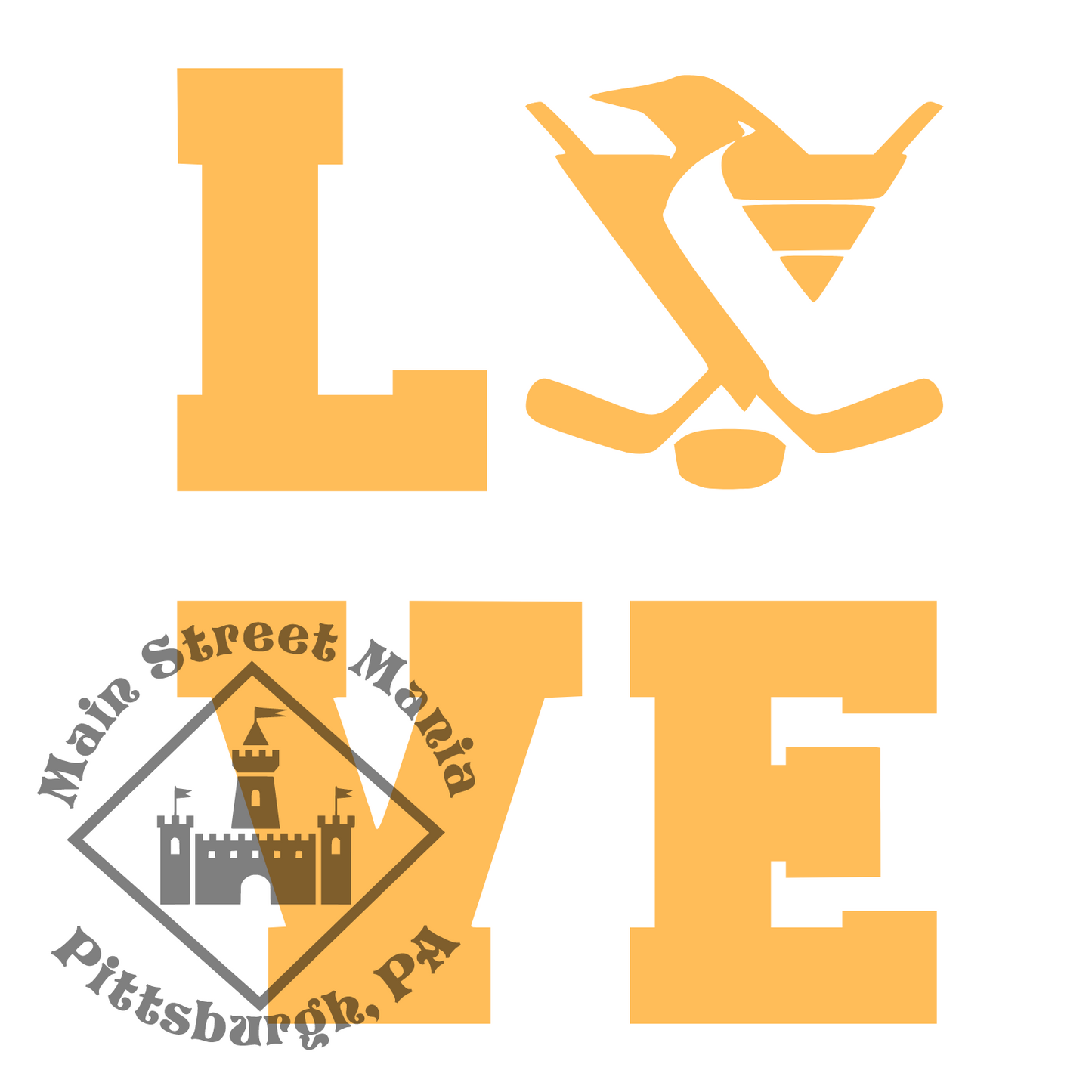 Penguins Love Sticker Sticker Decal