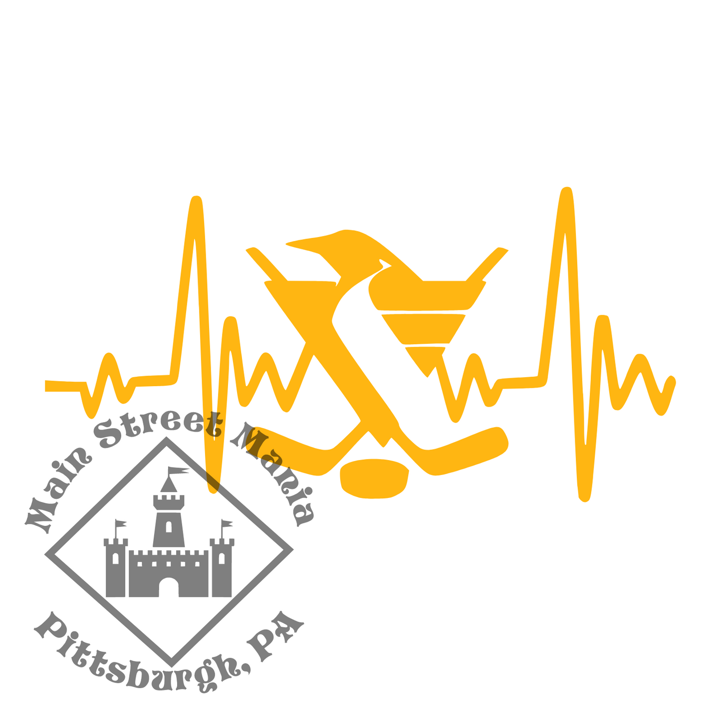 Penguins Heartbeat Sticker Decal