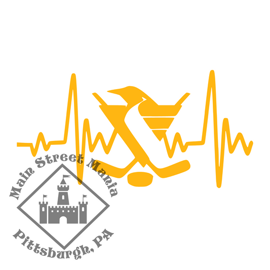 Penguins Heartbeat Sticker Decal