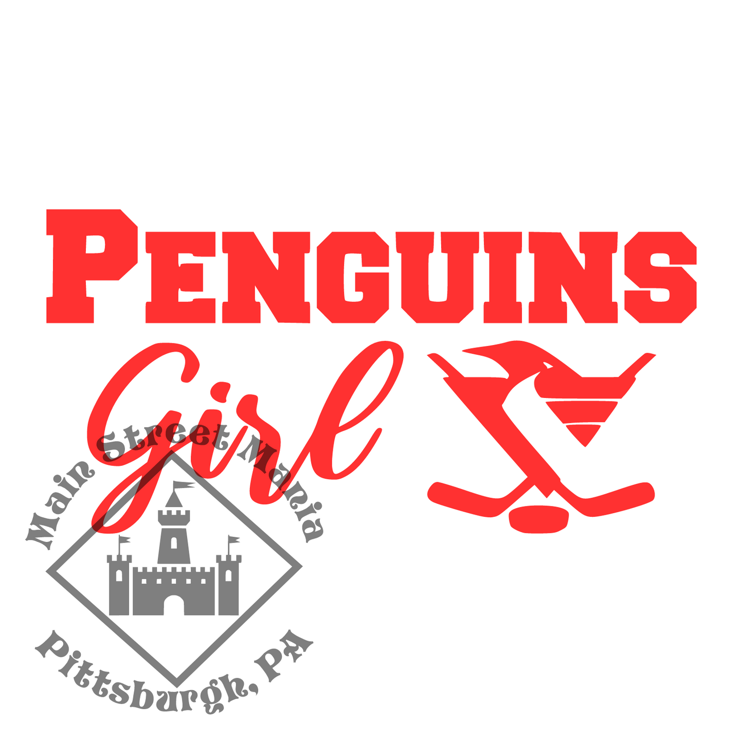 Penguins Girl Sticker Decal