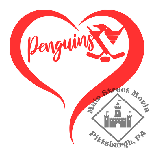 Penguins Heart Sticker Decal