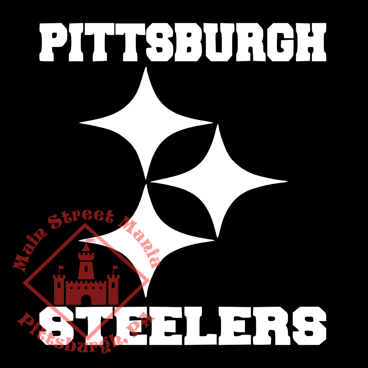 Steelers Diamonds Sticker Decal