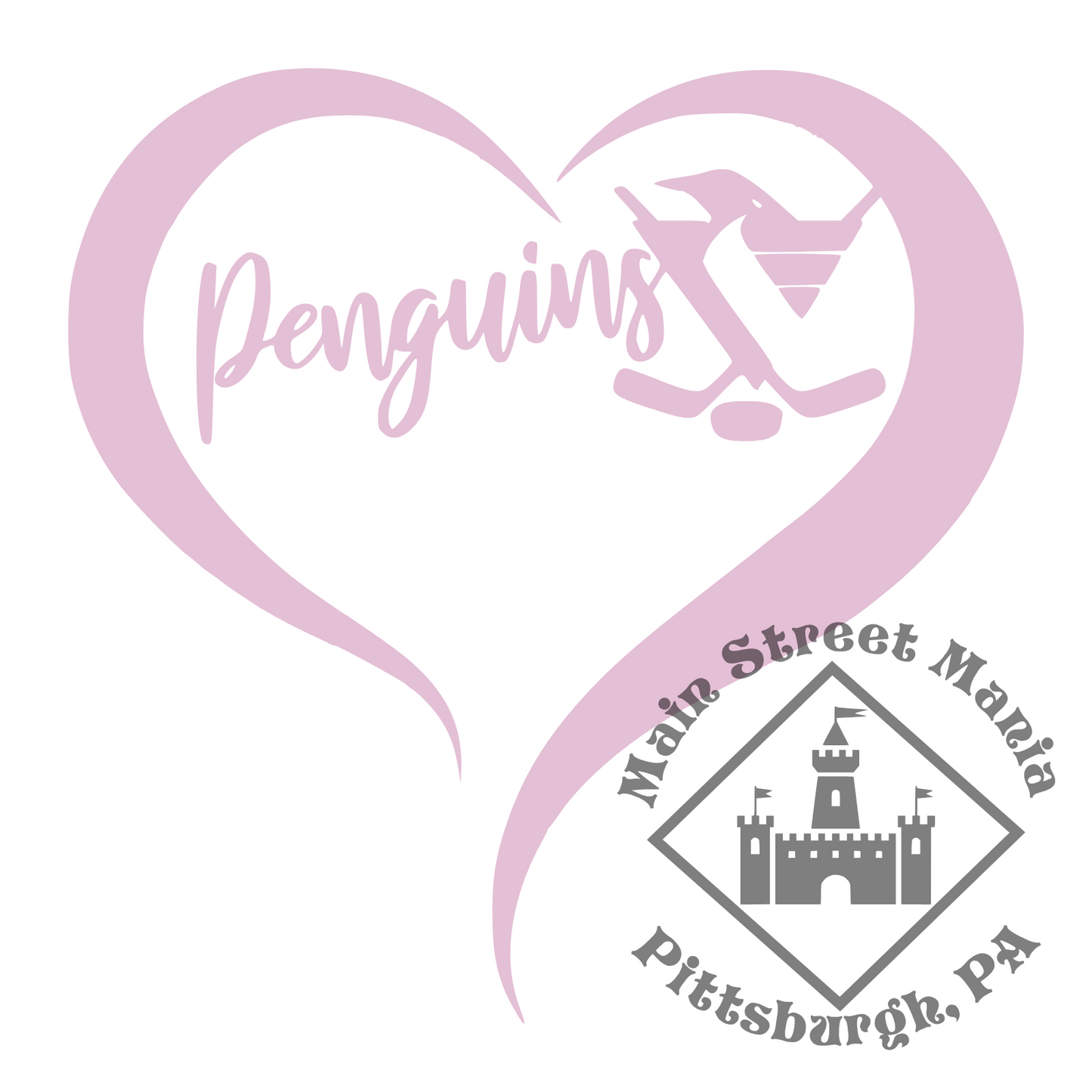 Penguins Heart Sticker Decal