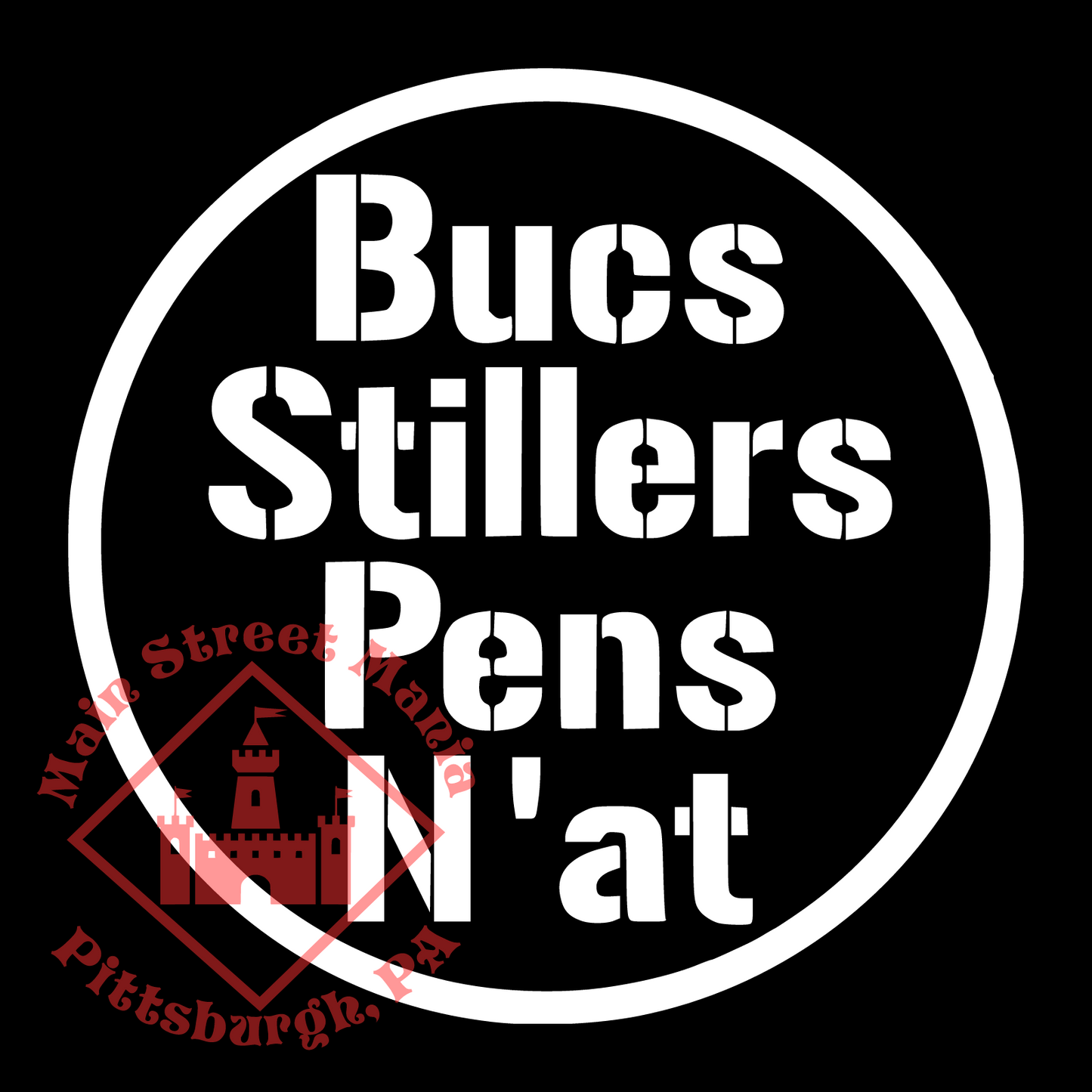 Bucs Stillers Pens N'at Sticker Decal