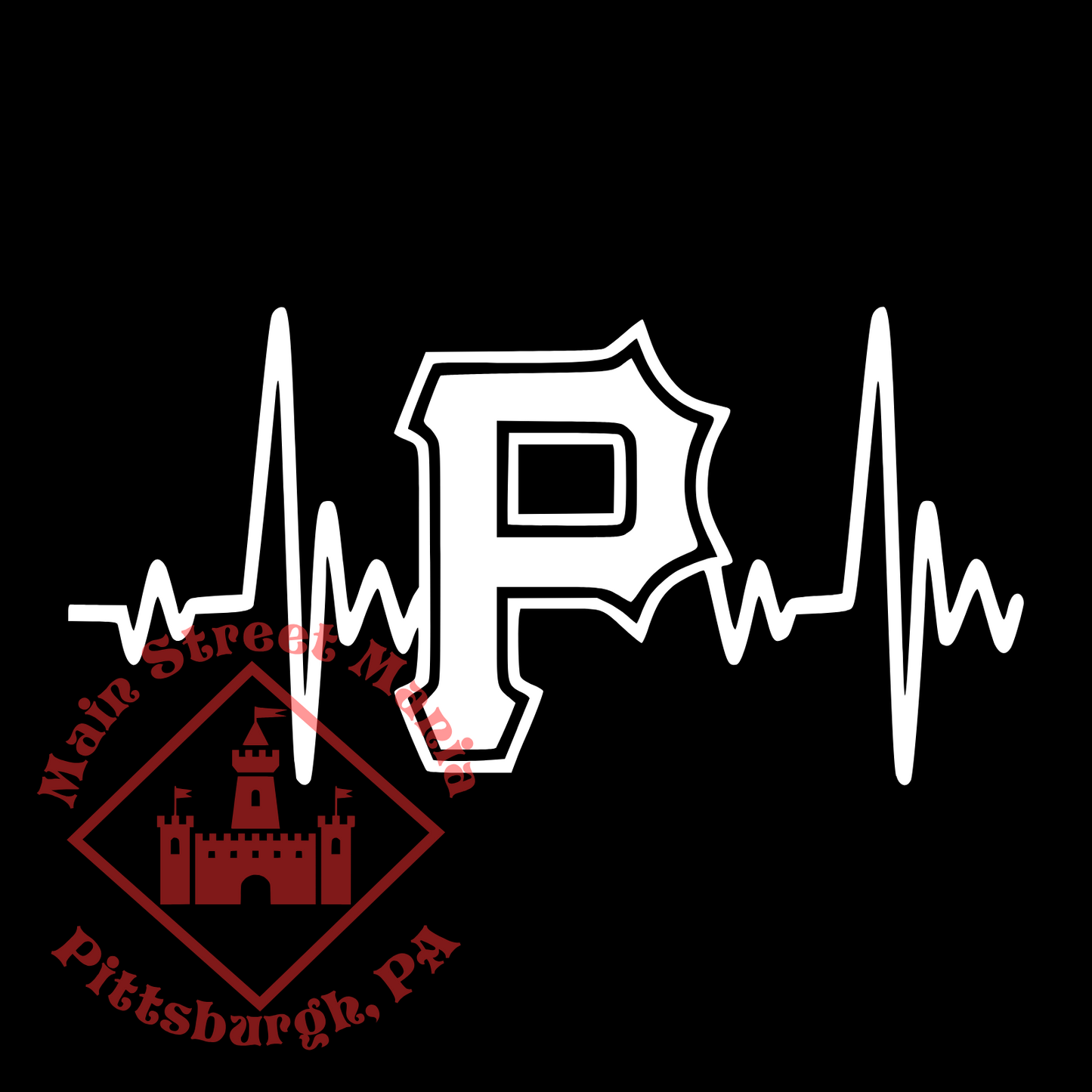 Pirates Heartbeat Sticker Decal
