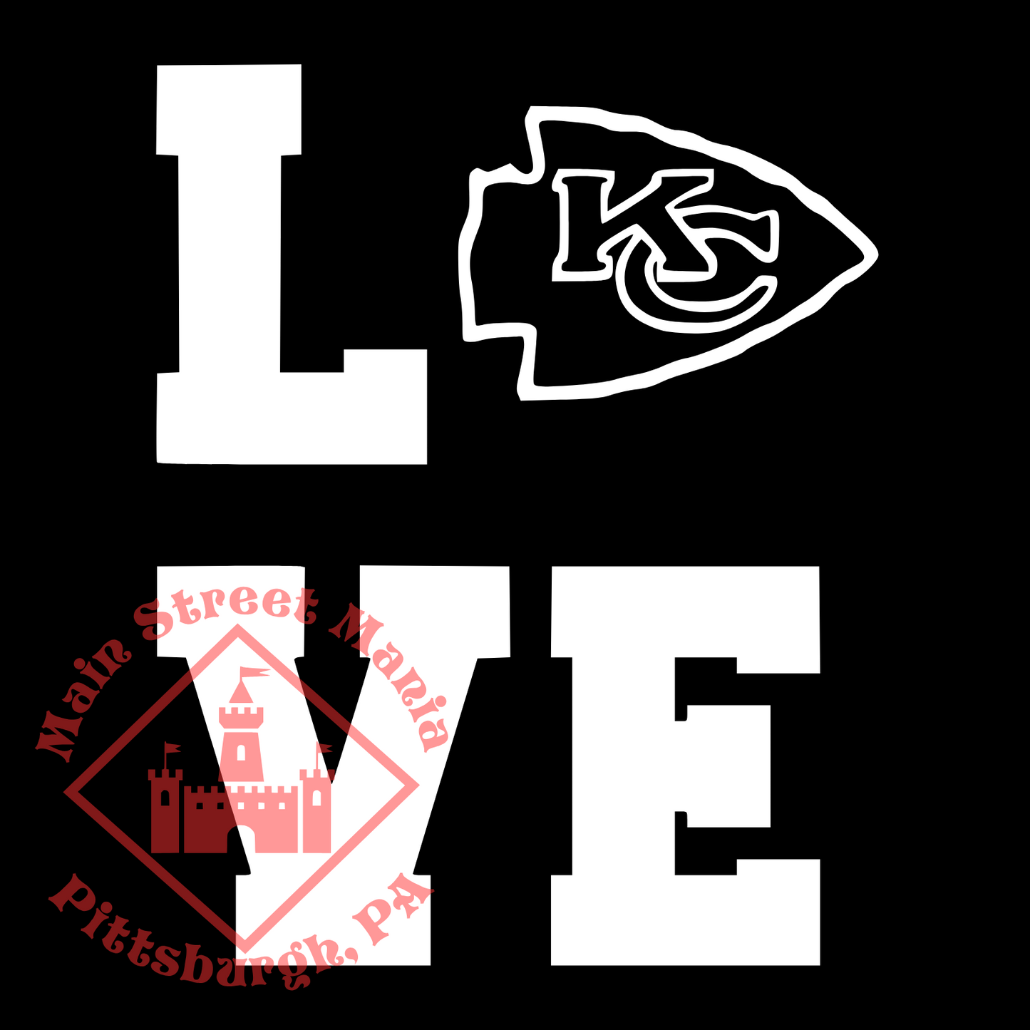 Chiefs Love Sticker Decal