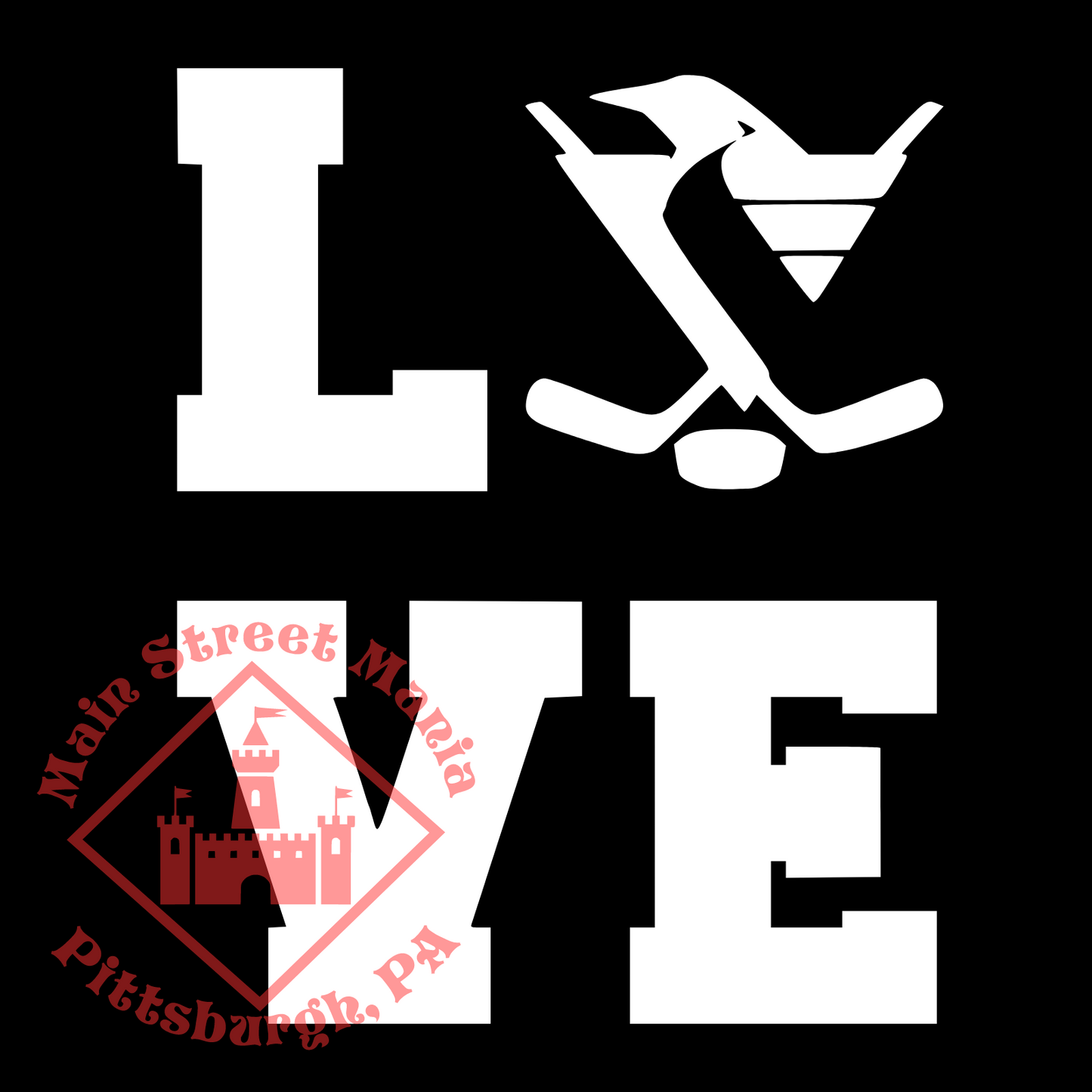 Penguins Love Sticker Sticker Decal