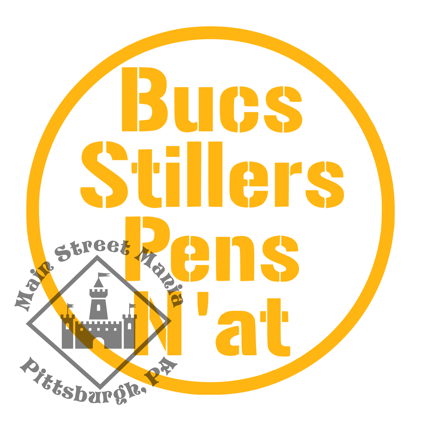 Bucs Stillers Pens N'at Sticker Decal