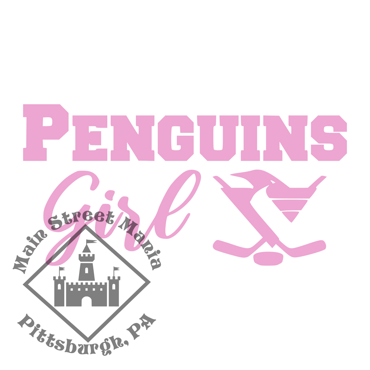 Penguins Girl Sticker Decal