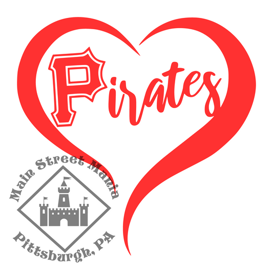Pirates Heart Sticker Decal