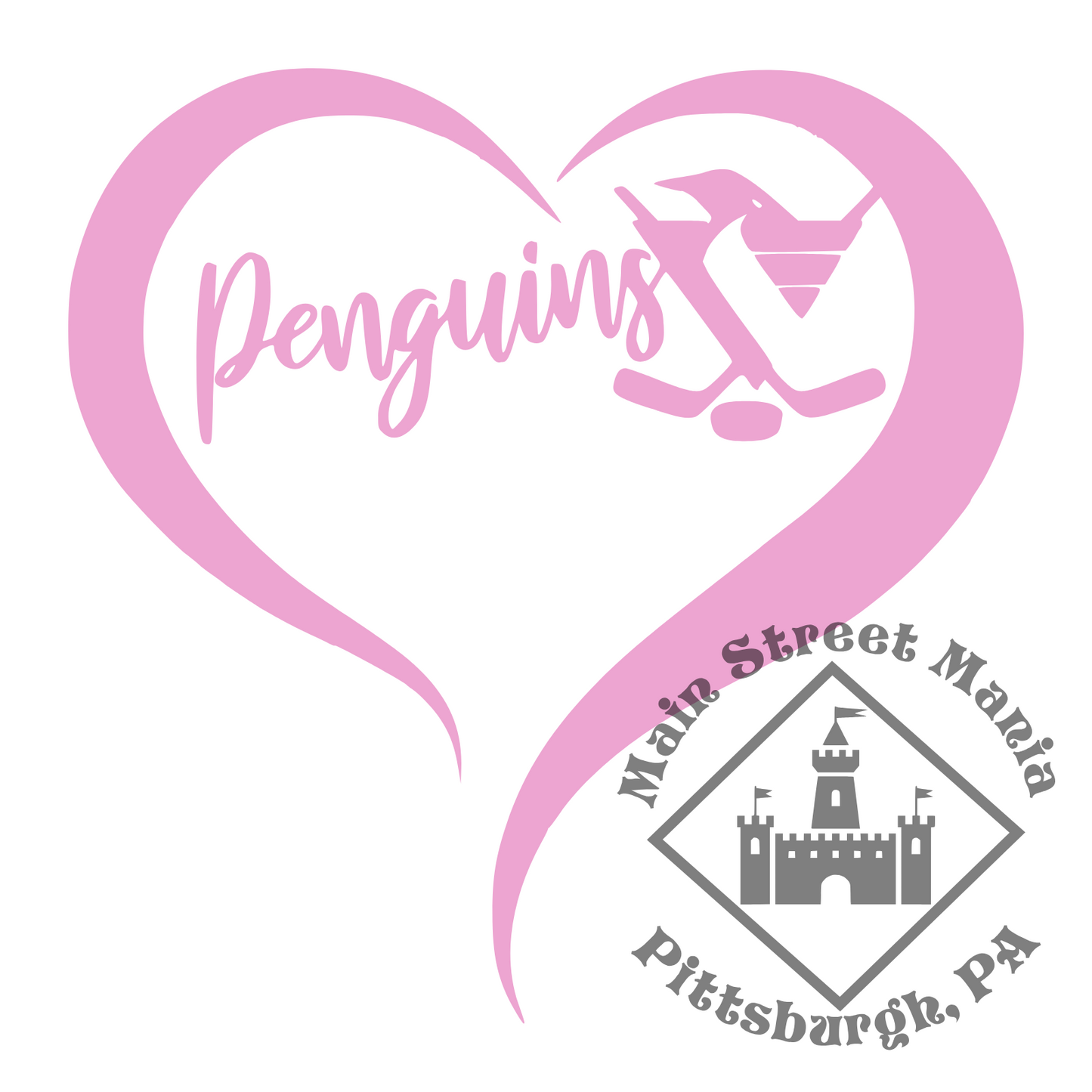 Penguins Heart Sticker Decal