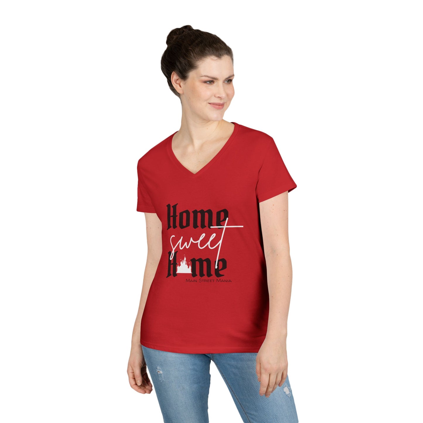 Home Sweet Home V-Neck T-Shirt Disneyland Castle Inspired