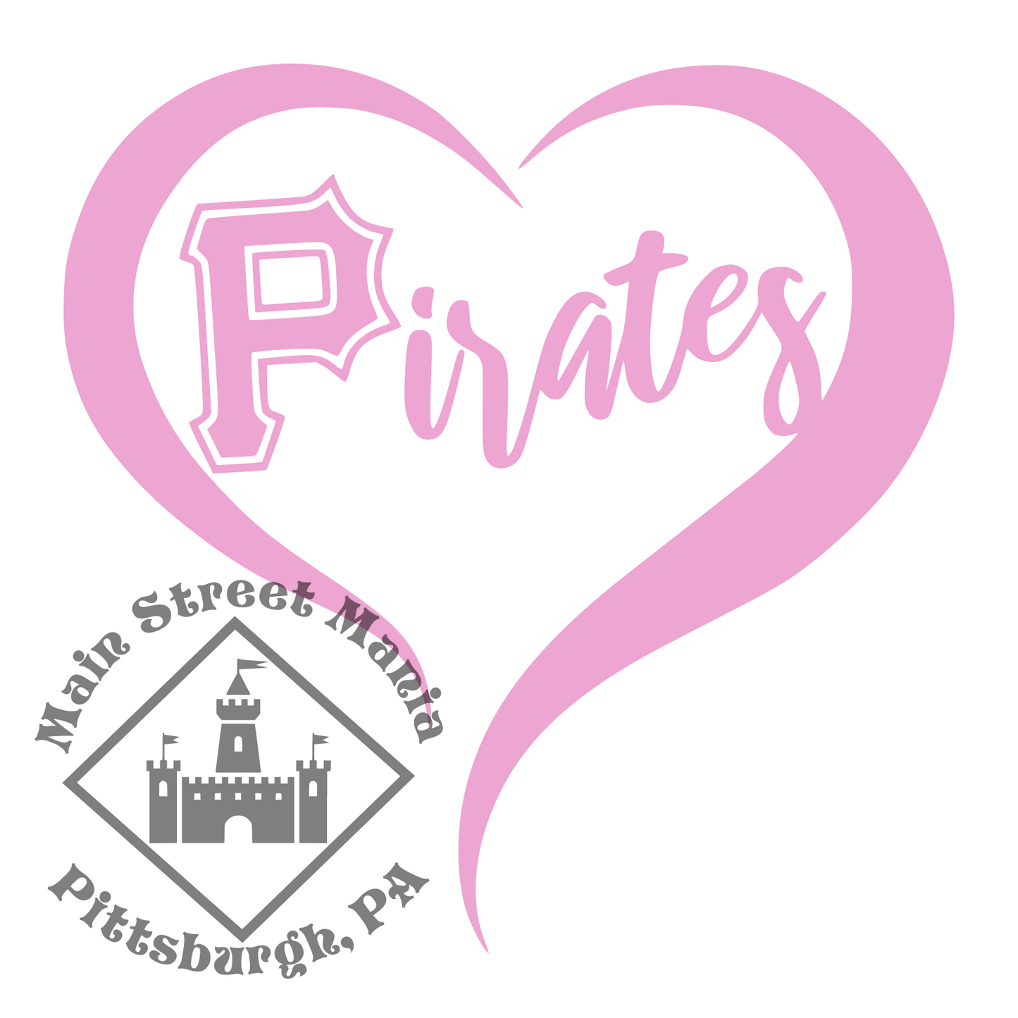 Pirates Heart Sticker Decal