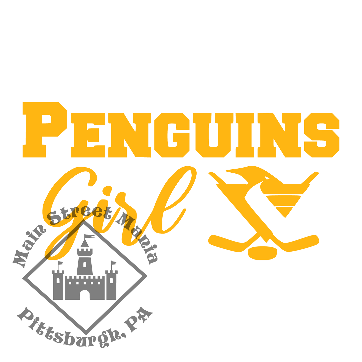 Penguins Girl Sticker Decal