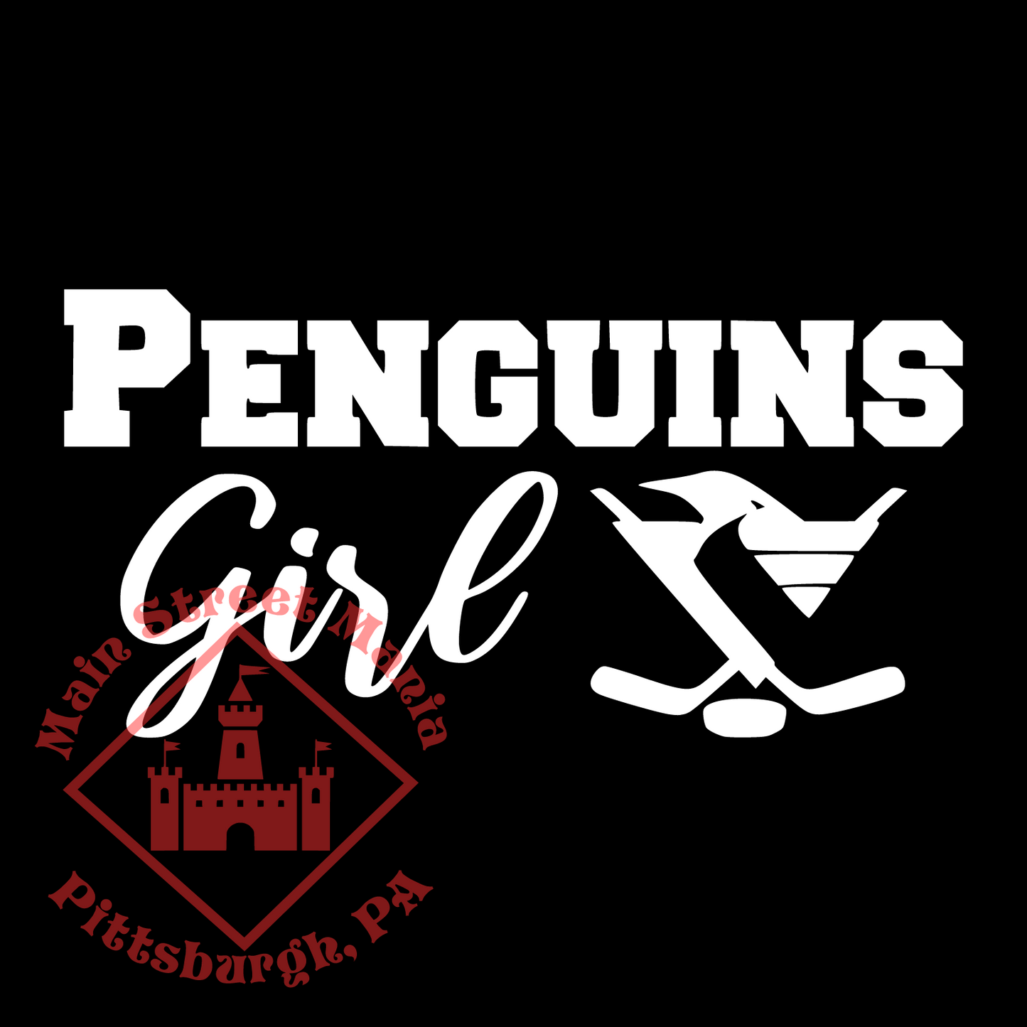 Penguins Girl Sticker Decal