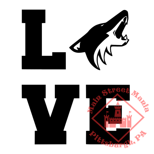 Coyotes Love Sticker Decal