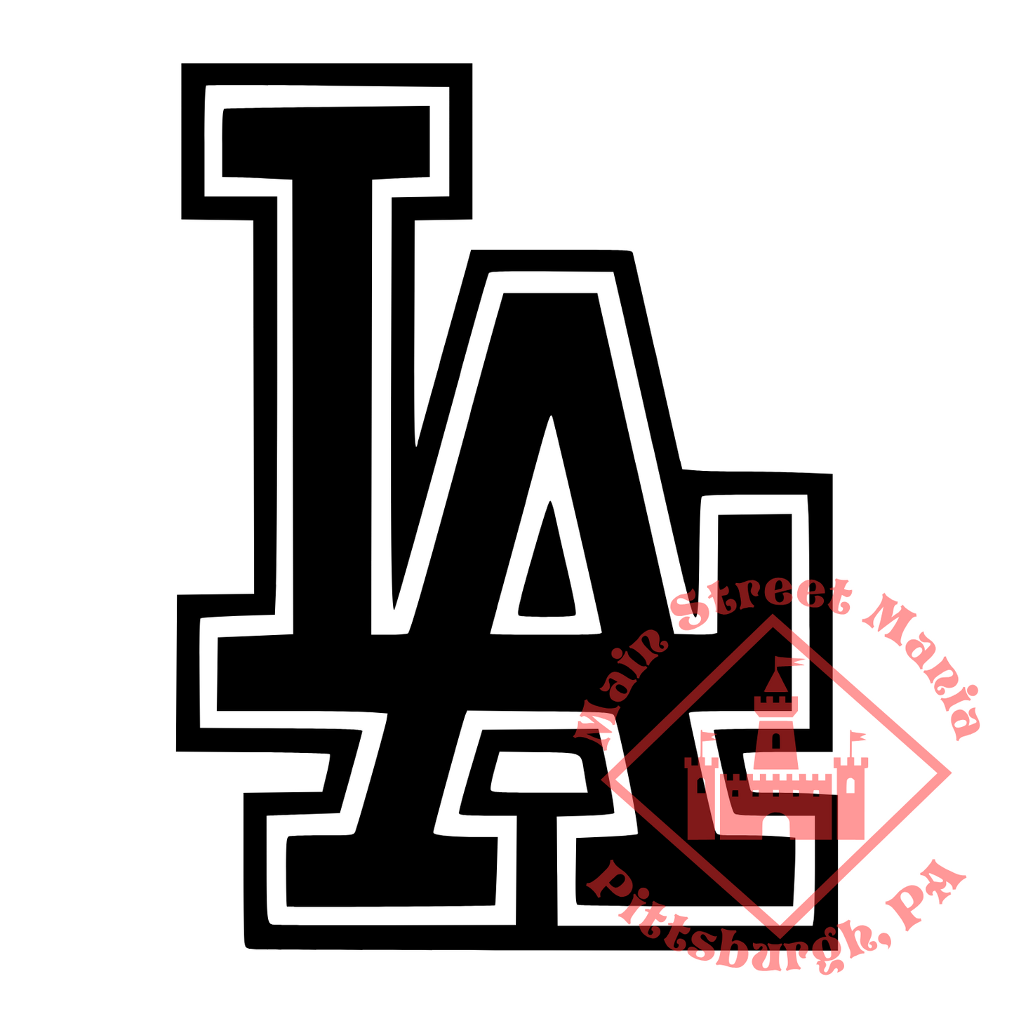 Dodgers LA Logo Sticker Decal