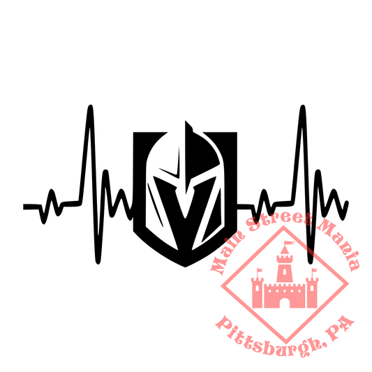 Golden Knights Heartbeat Sticker Decal