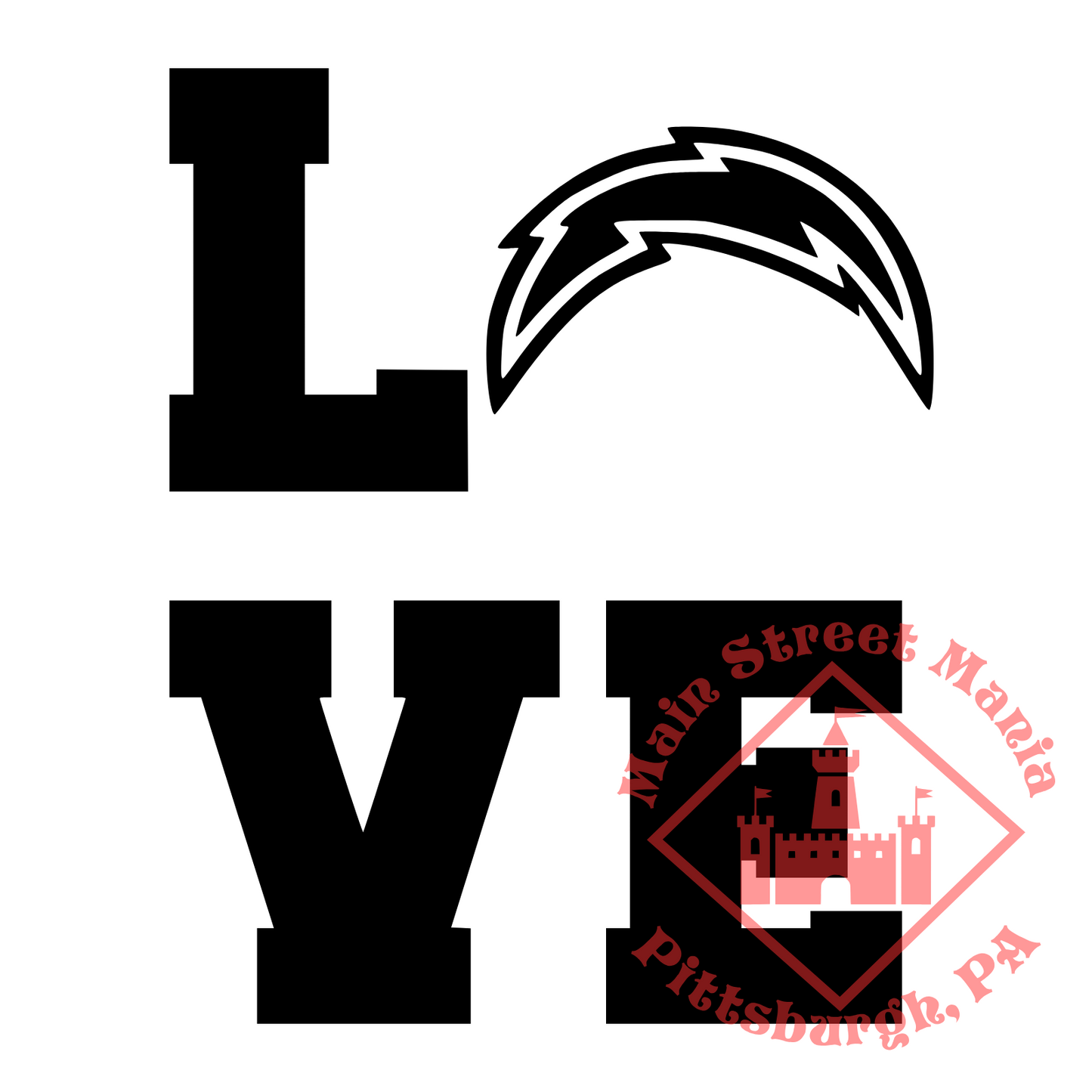 Chargers Lovel Sticker Decal