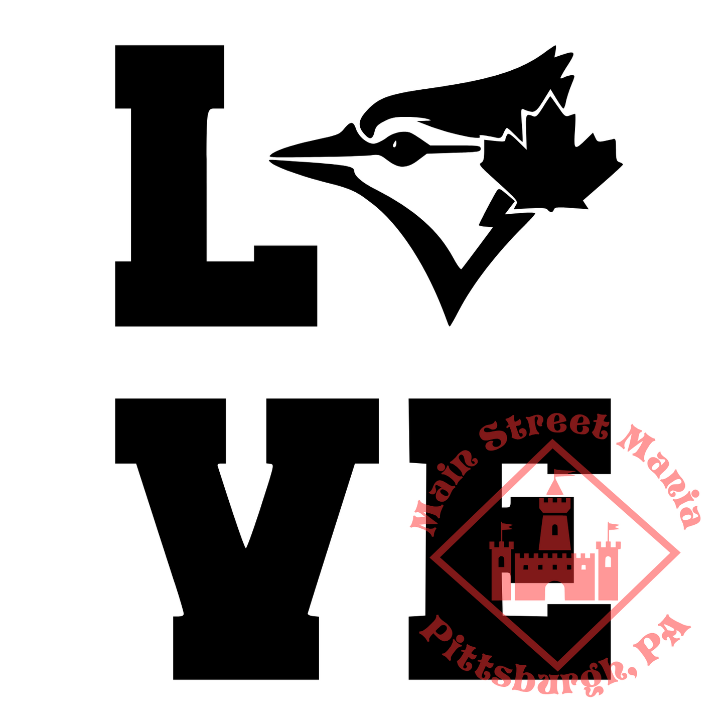 Toronto Blue Jays Love Sticker Decal