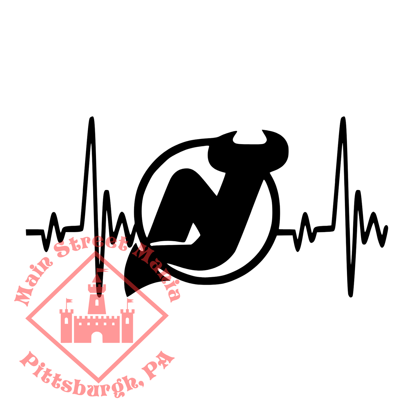 Devils Heartbeat Sticker Decal