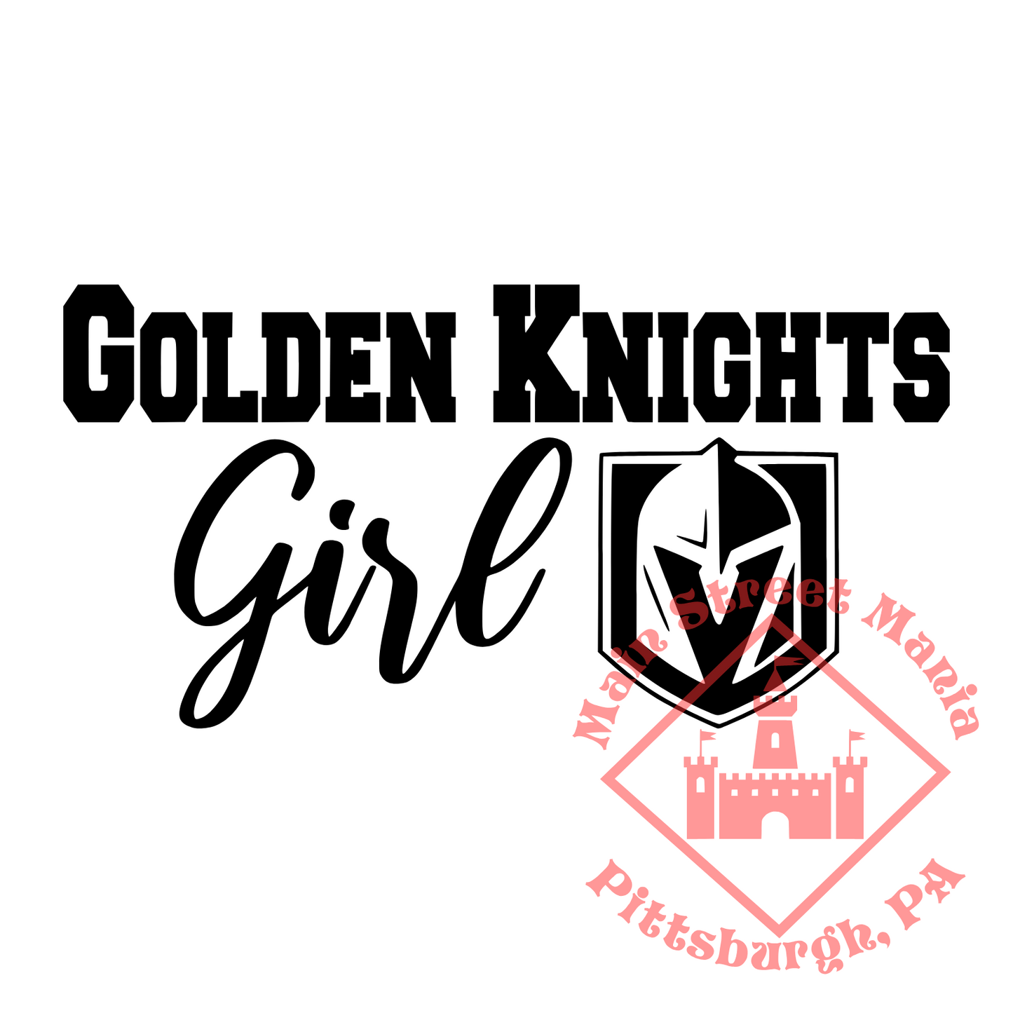 Golden Knights Girl Sticker Decal