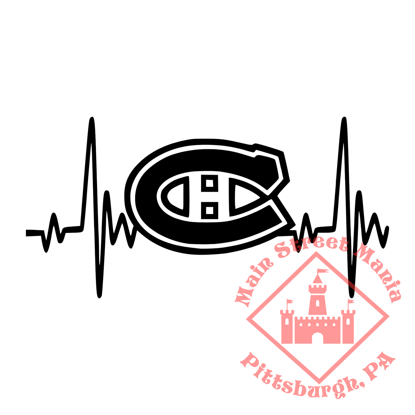 Canadiens Heartbeat Sticker Decal