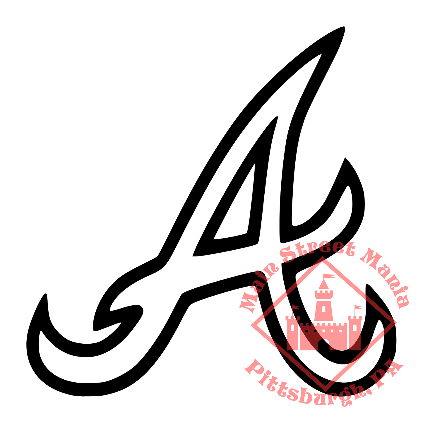Braves A Logo Sticker Decal