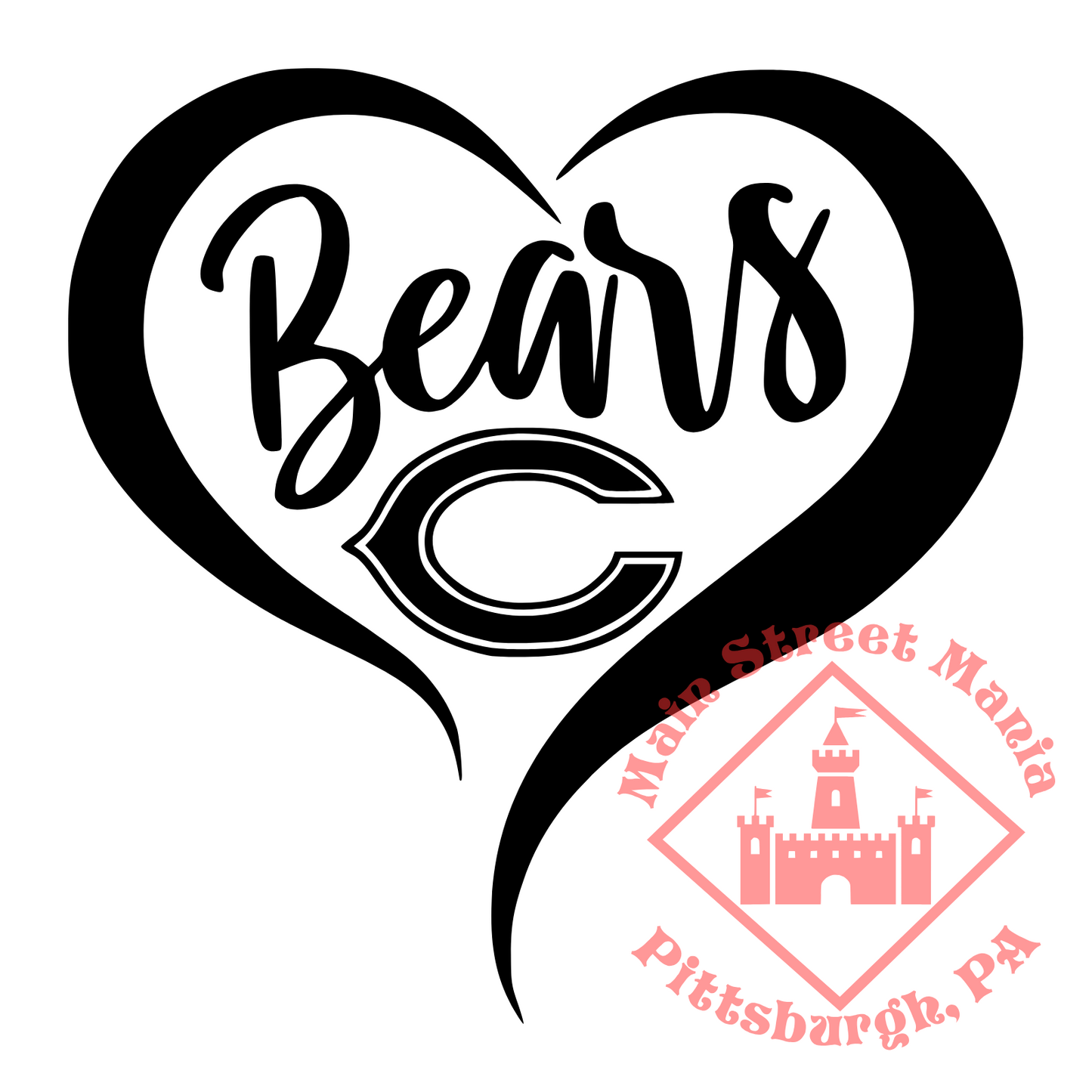 Bears Heart Sticker Decal
