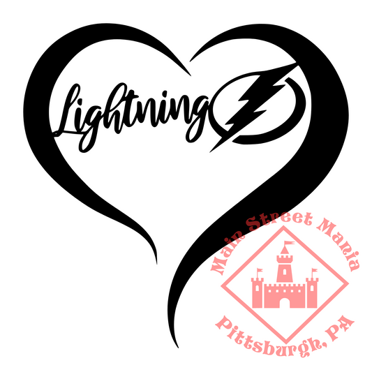 Lightning Heart Sticker Decal