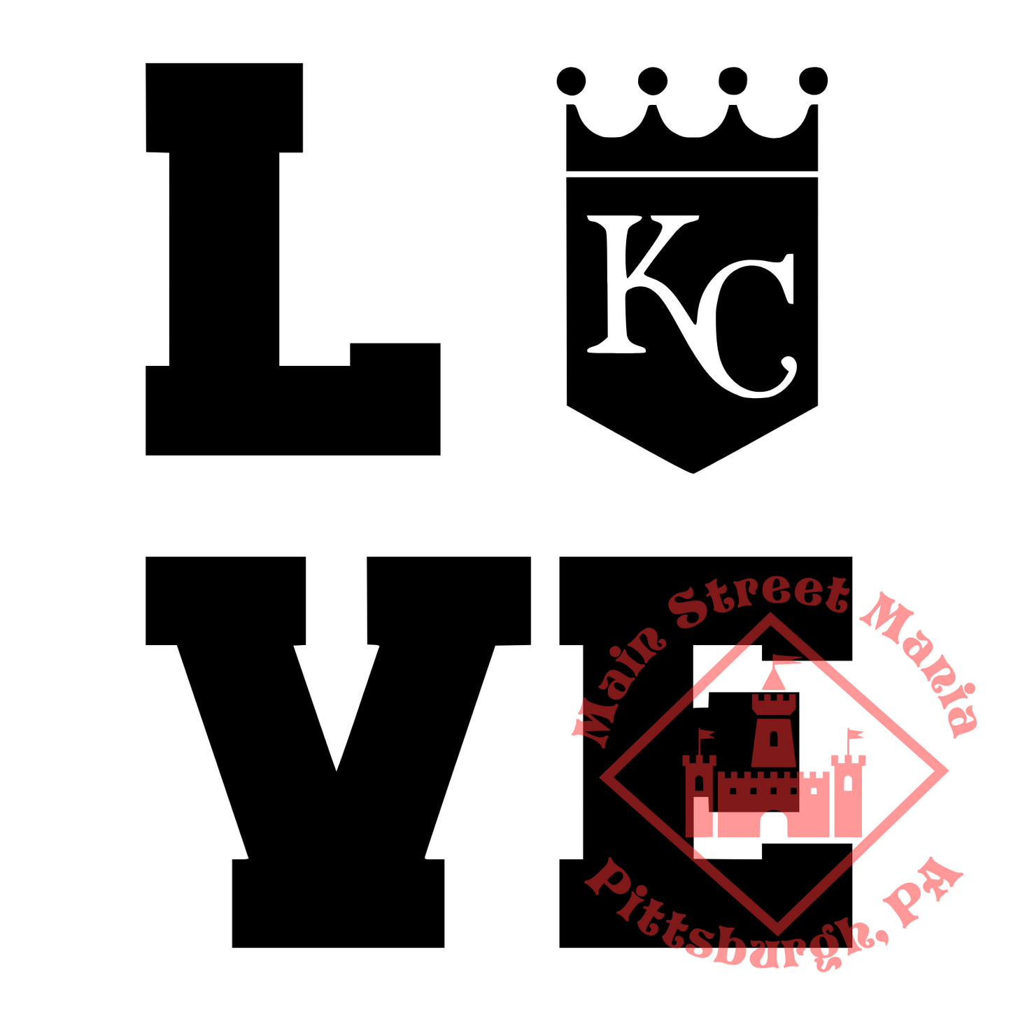Kansas City Royals Love Sticker Decal