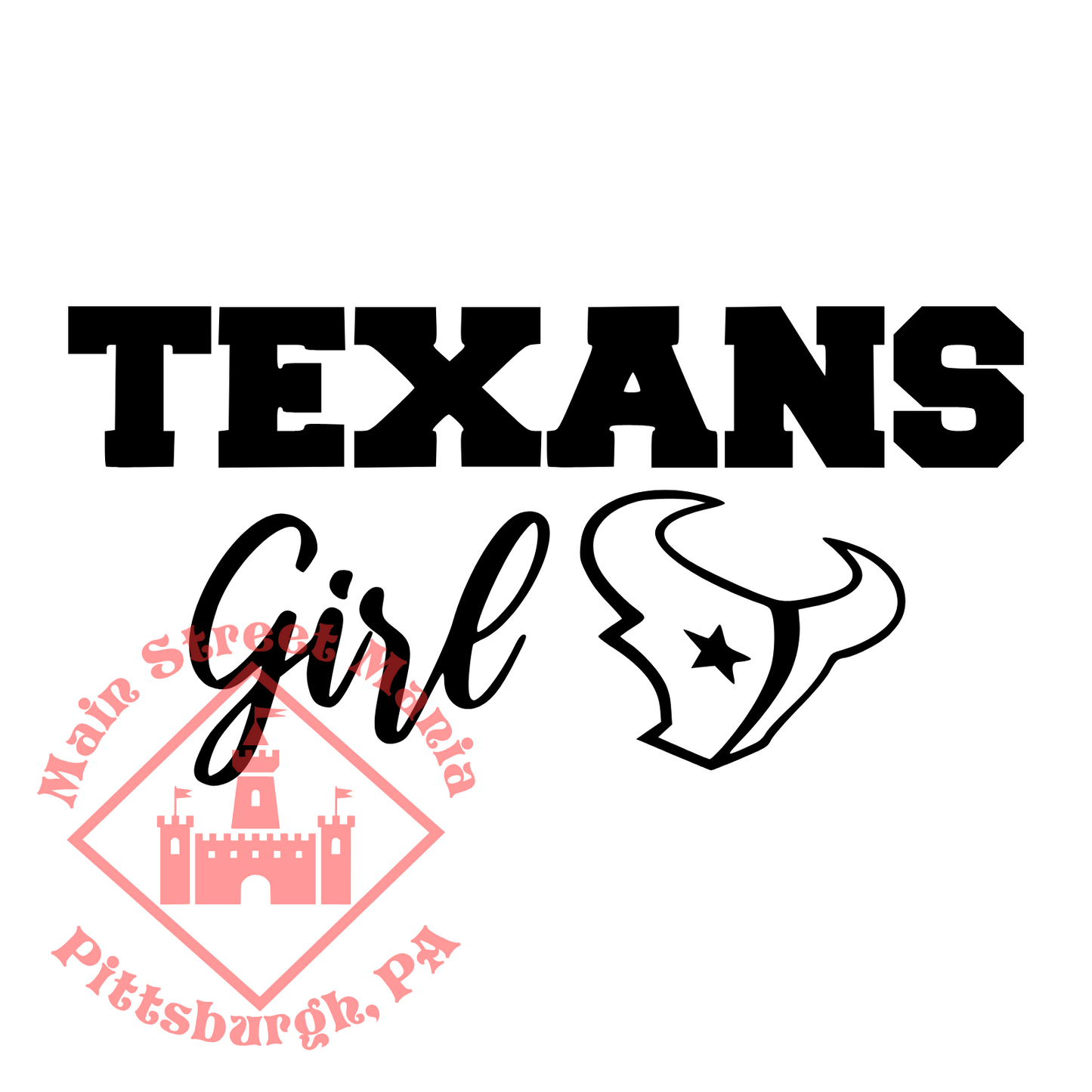 Houston Texans Girl Logo Sticker Decal