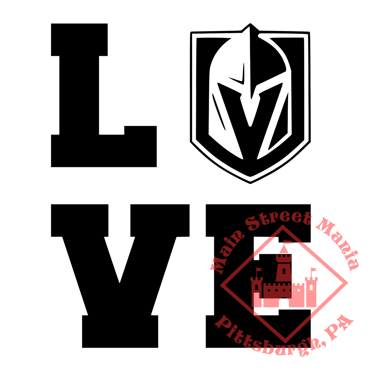 Golden Knights Love Sticker Decal