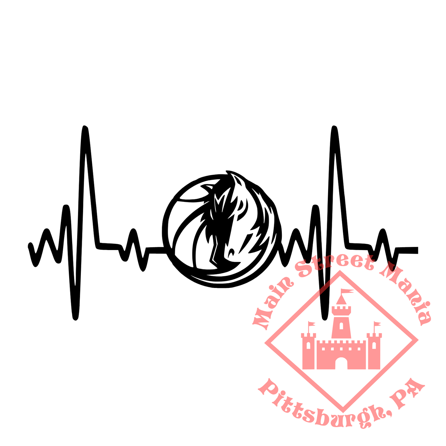 Mavericks Heartbeat Sticker Decal