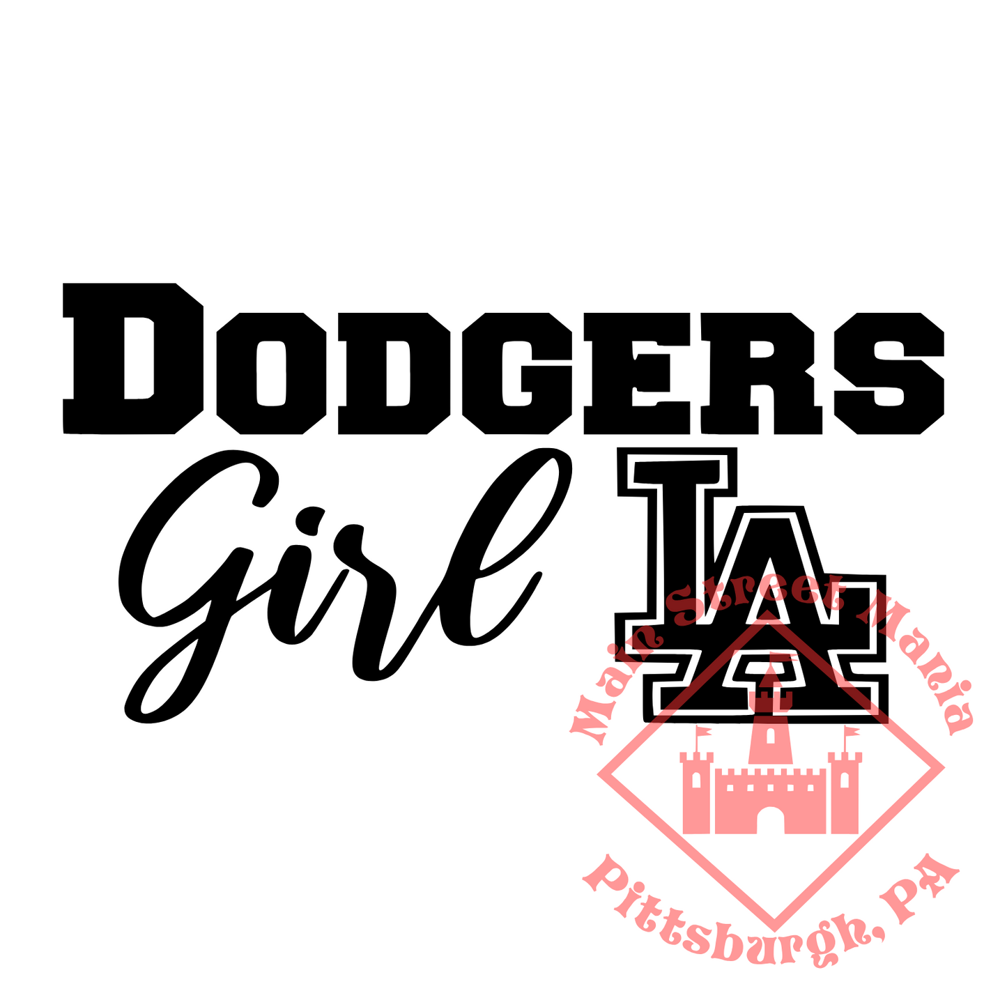LA Dodgers Girl Sticker Decal