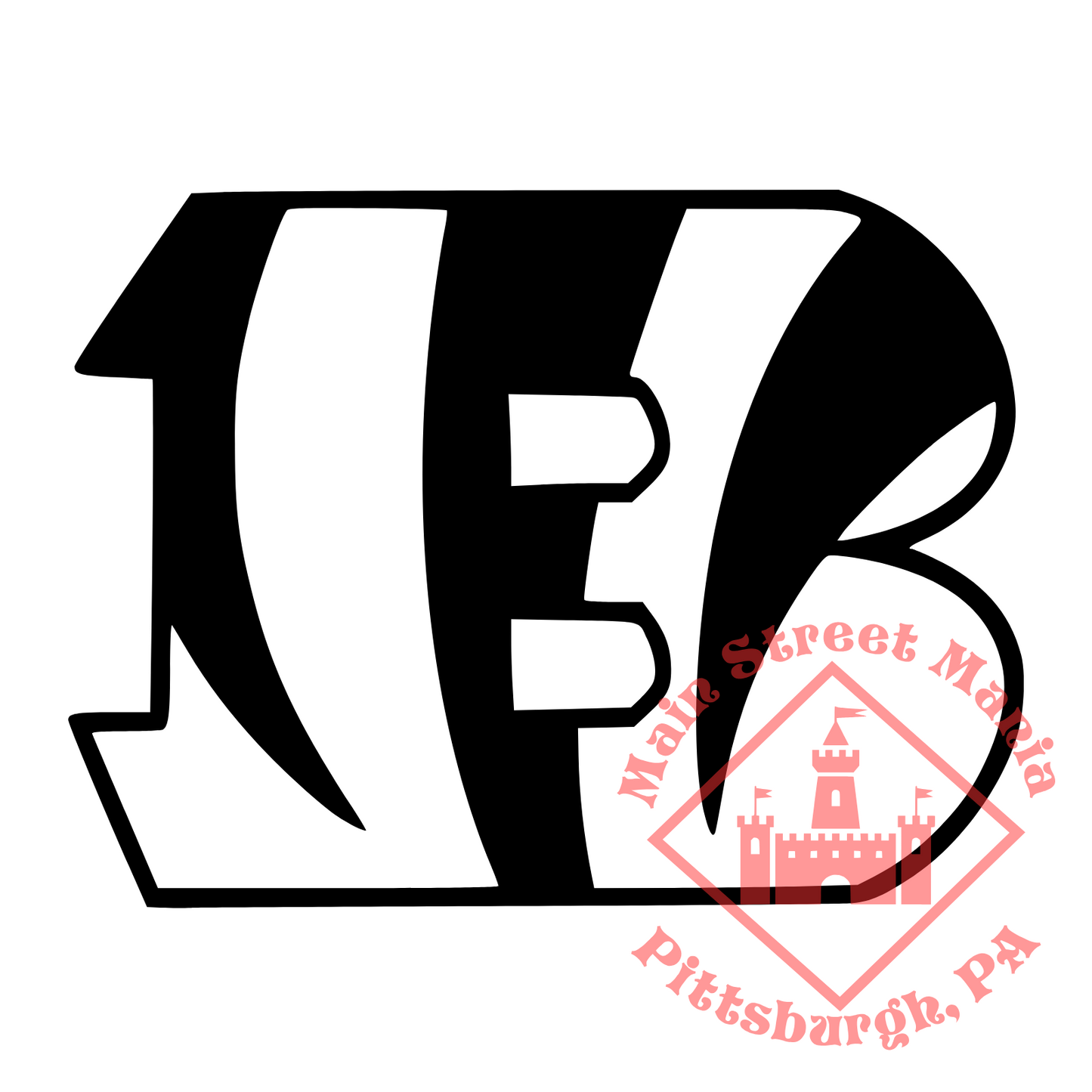 Bengals B Logo Sticker Decal