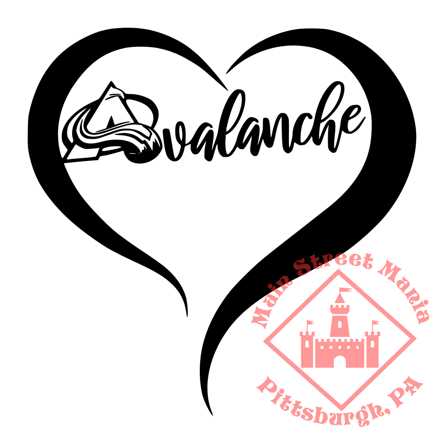 Avalanche Heart Sticker Decal