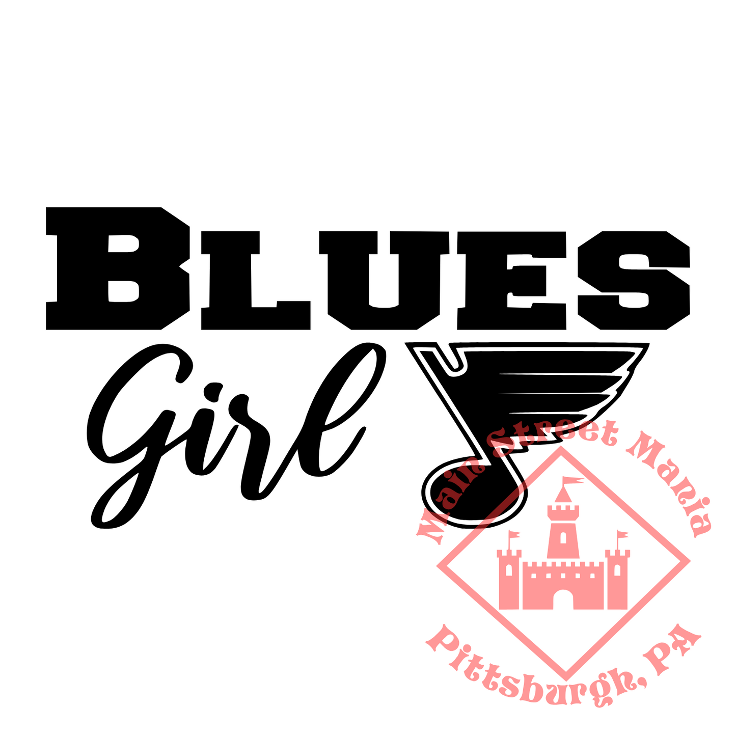 Blues Girl Sticker Decal