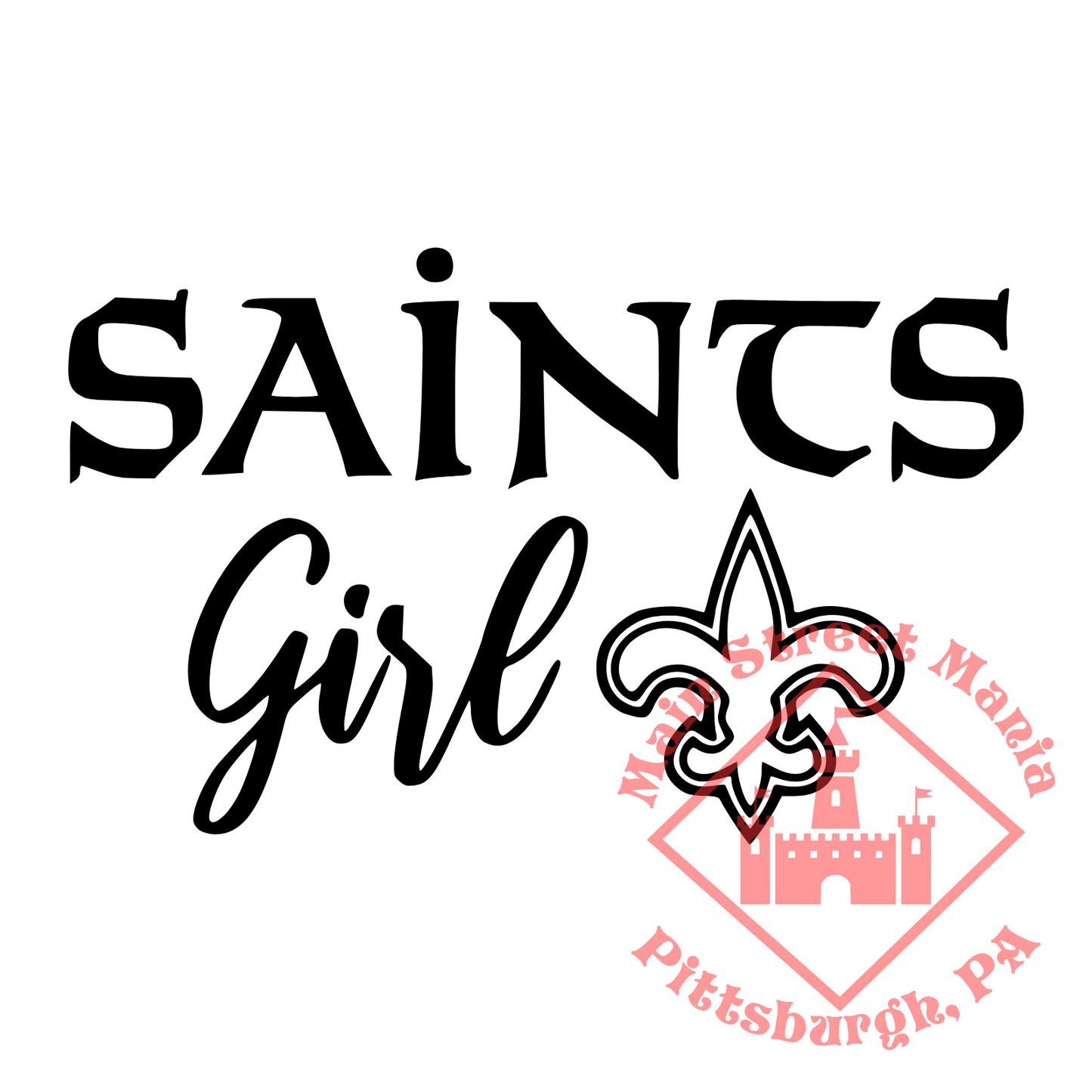 Saints Girl Sticker Decal