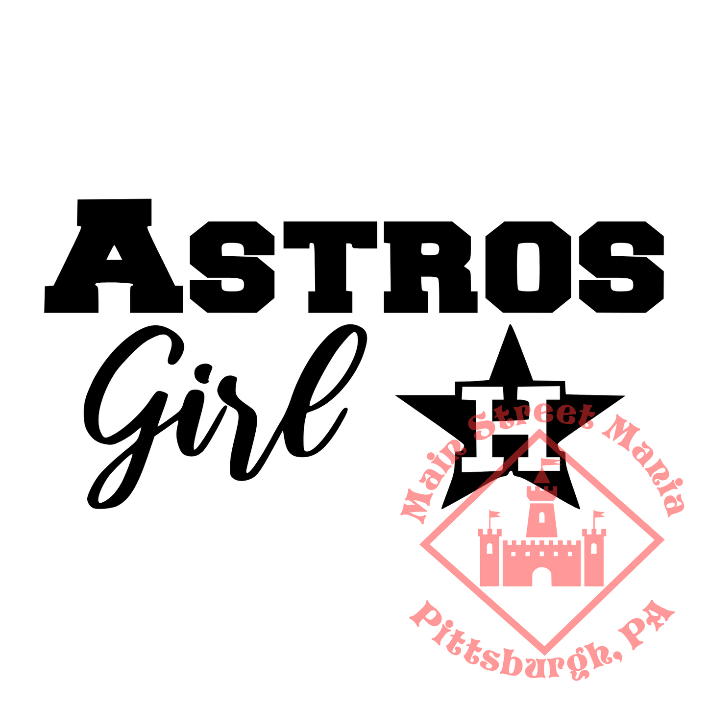 Astros Girl Sticker Decal