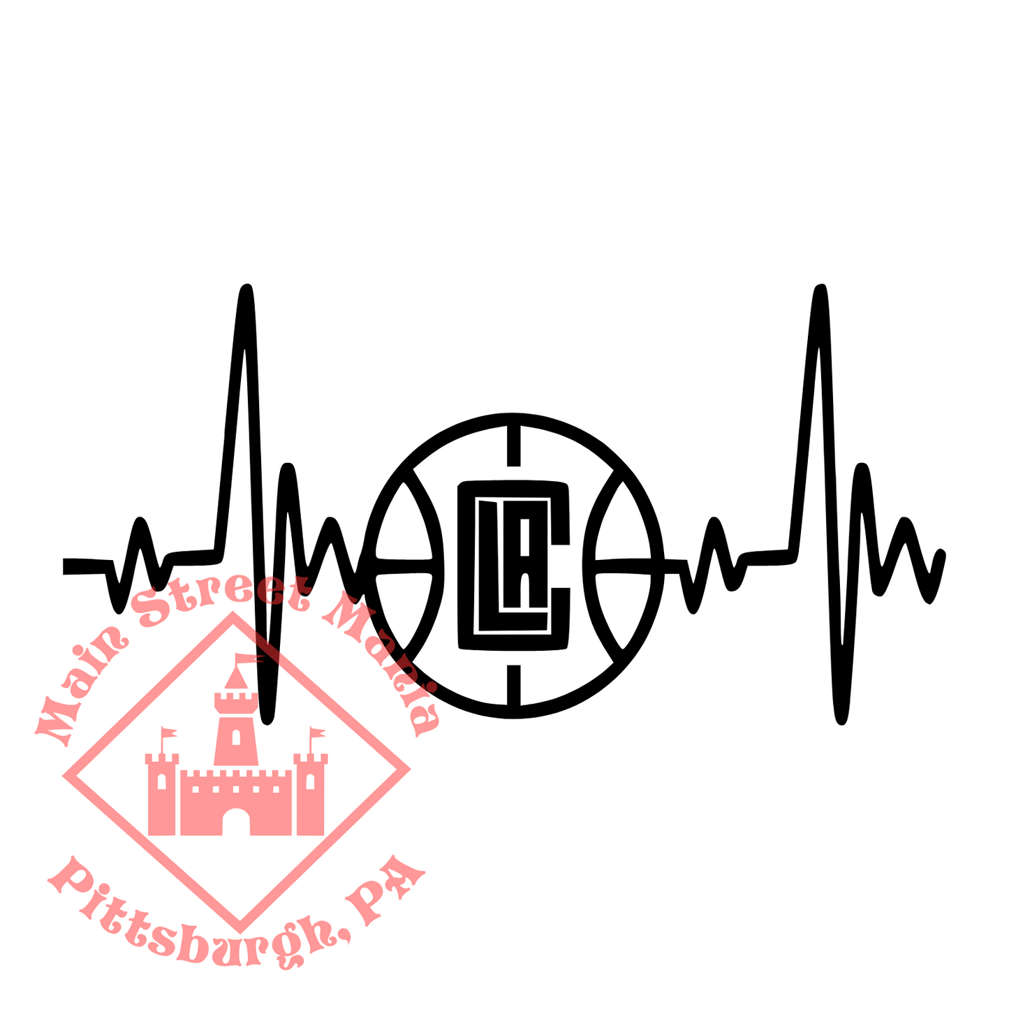 Clippers Heartbeat Sticker Decal