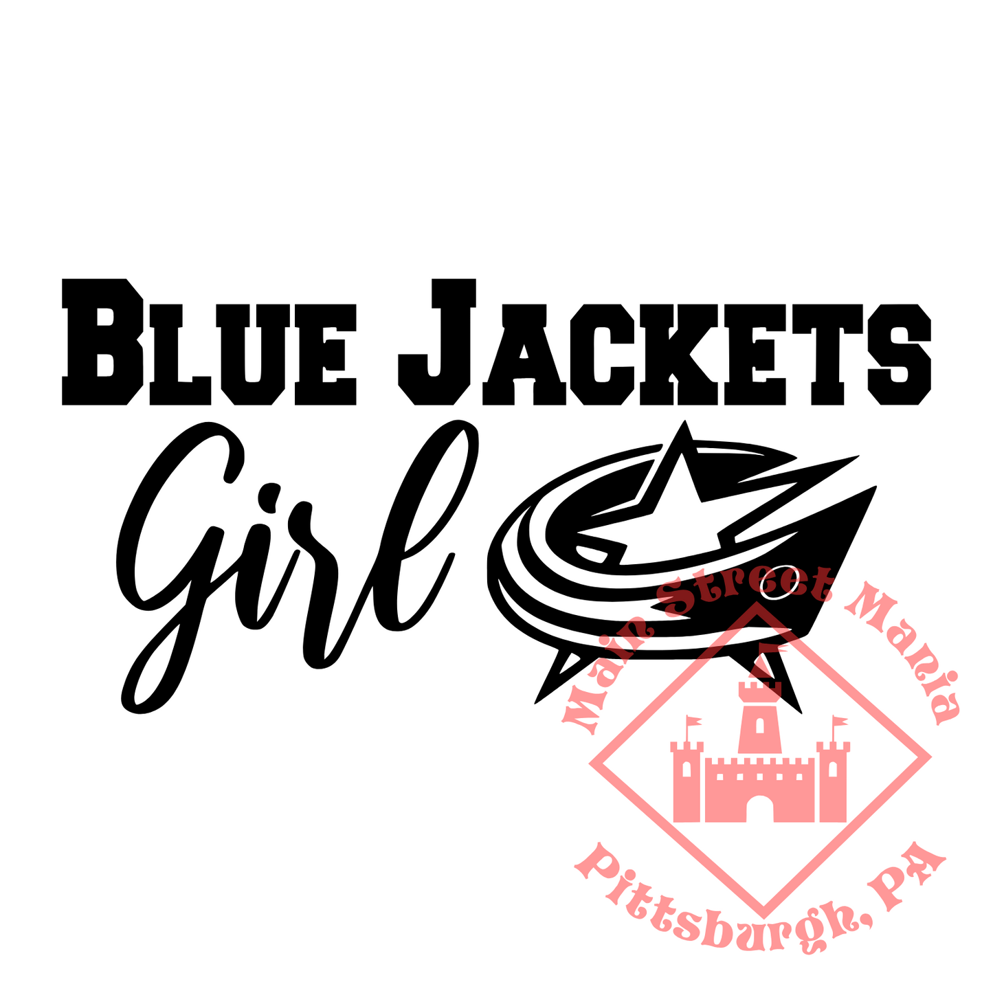 Blue Jackets Girl Sticker Decal