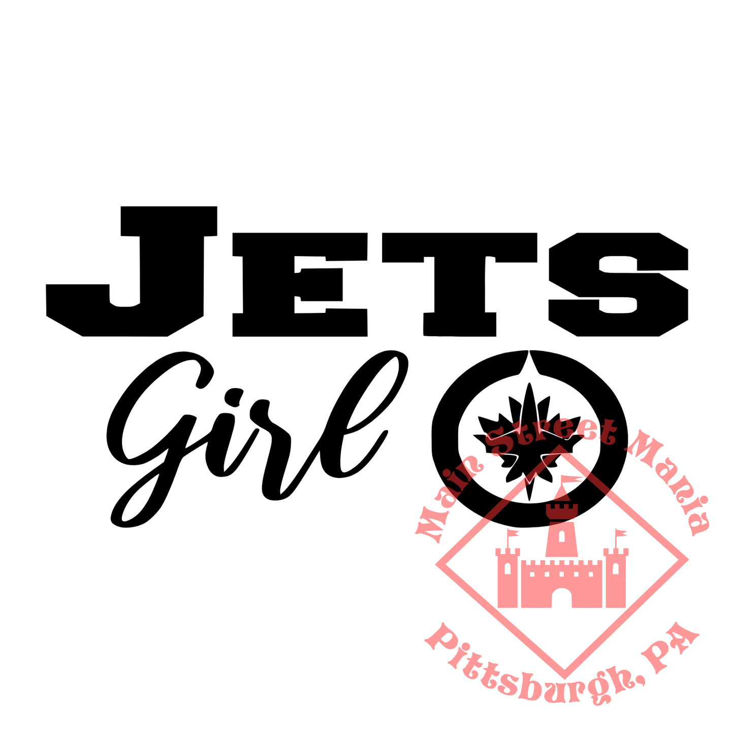 Jets Hockey Girl Sticker Decal
