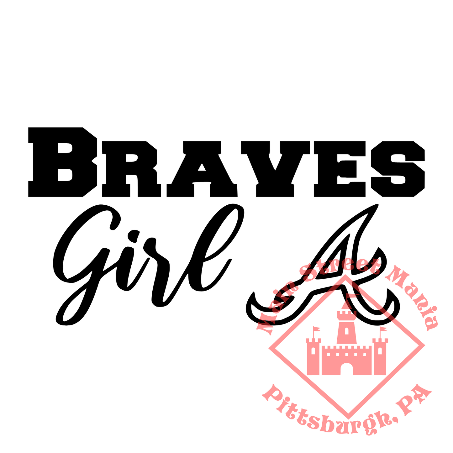 Braves Girl Sticker Decal